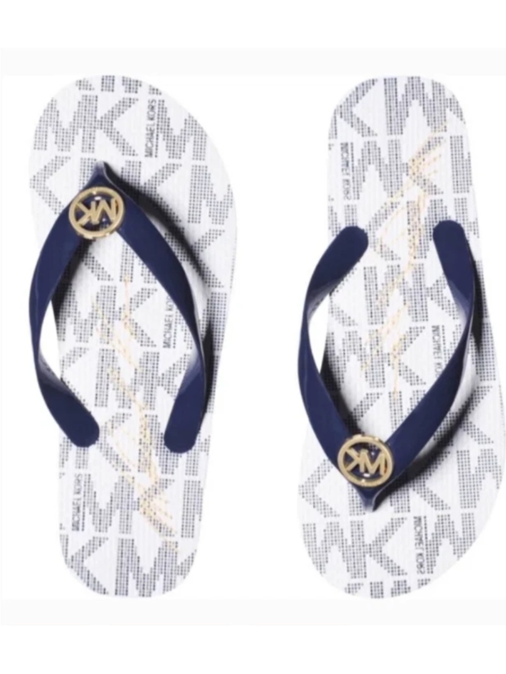 New Michael Kors Jet Set Flip Flops Thong Sandals Size 8